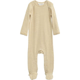 Serendipity Chamomile/Offwhite Baby Suit w. Feet Stripe