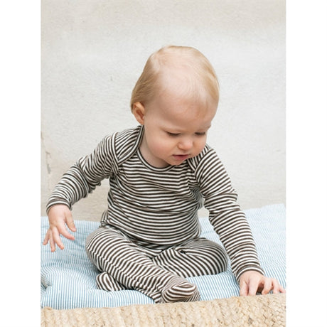 Serendipity Chestnut/Offwhite Baby Suit Stripe 2