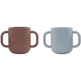 OYOY Kappu Cup 2-Pack Dusty Blue/Choko