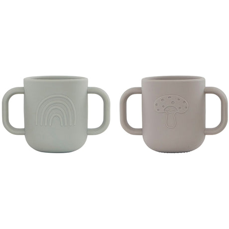 OYOY Kappu Cup 2-Pack Clay/Pale Mint