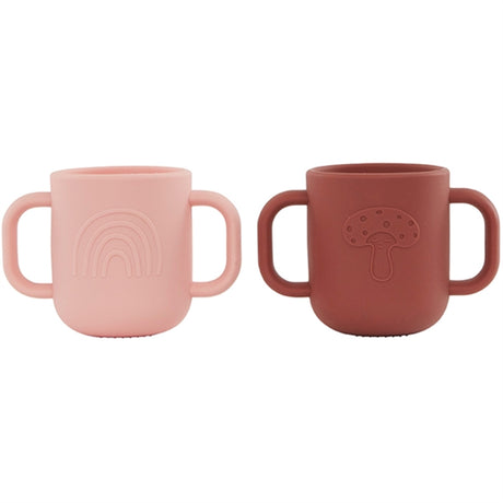 OYOY Kappu Cup 2-Pack Coral/Nutmeg