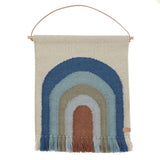 OYOY Follow The Rain Mini Wall Rug Pale Blue