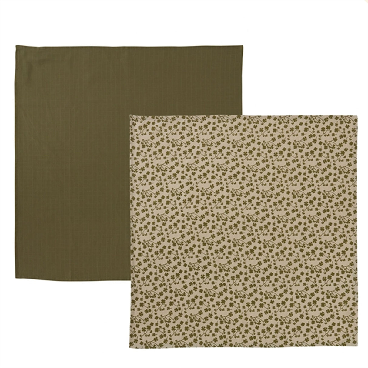 OYOY Muslin 2-pack Olive