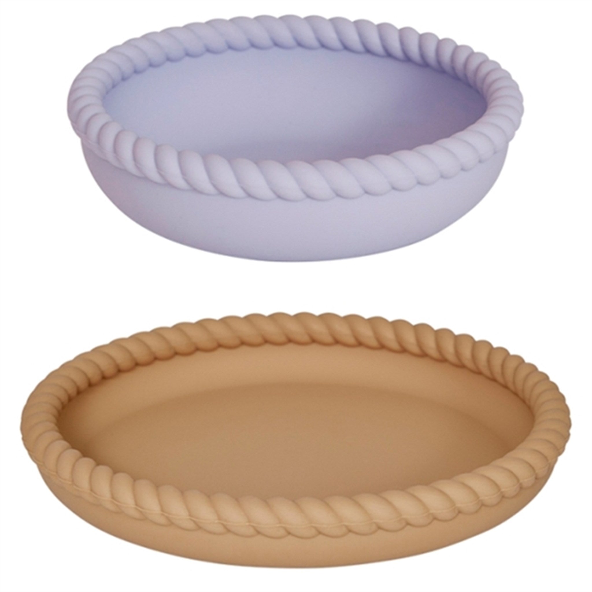 OYOY Mellow Bowl and Plate Light Rubber/Lavender