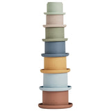 OYOY Tawa Silicone Stacking Cups Caramel / Blue