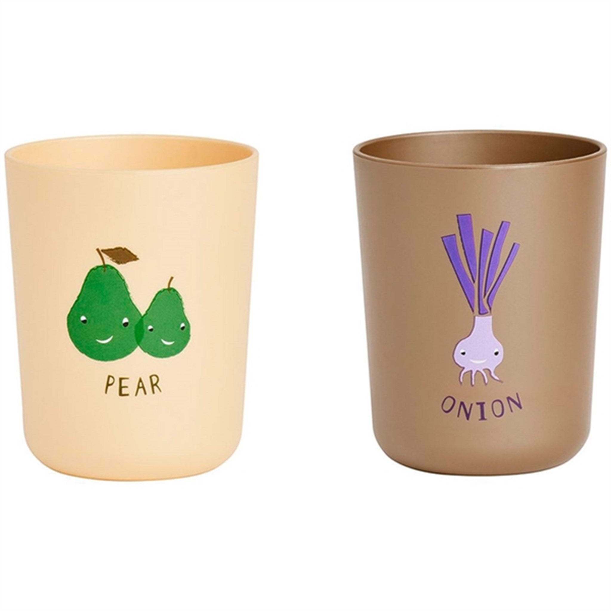 OYOY Yummy Cup 2-pack Beige / Brown