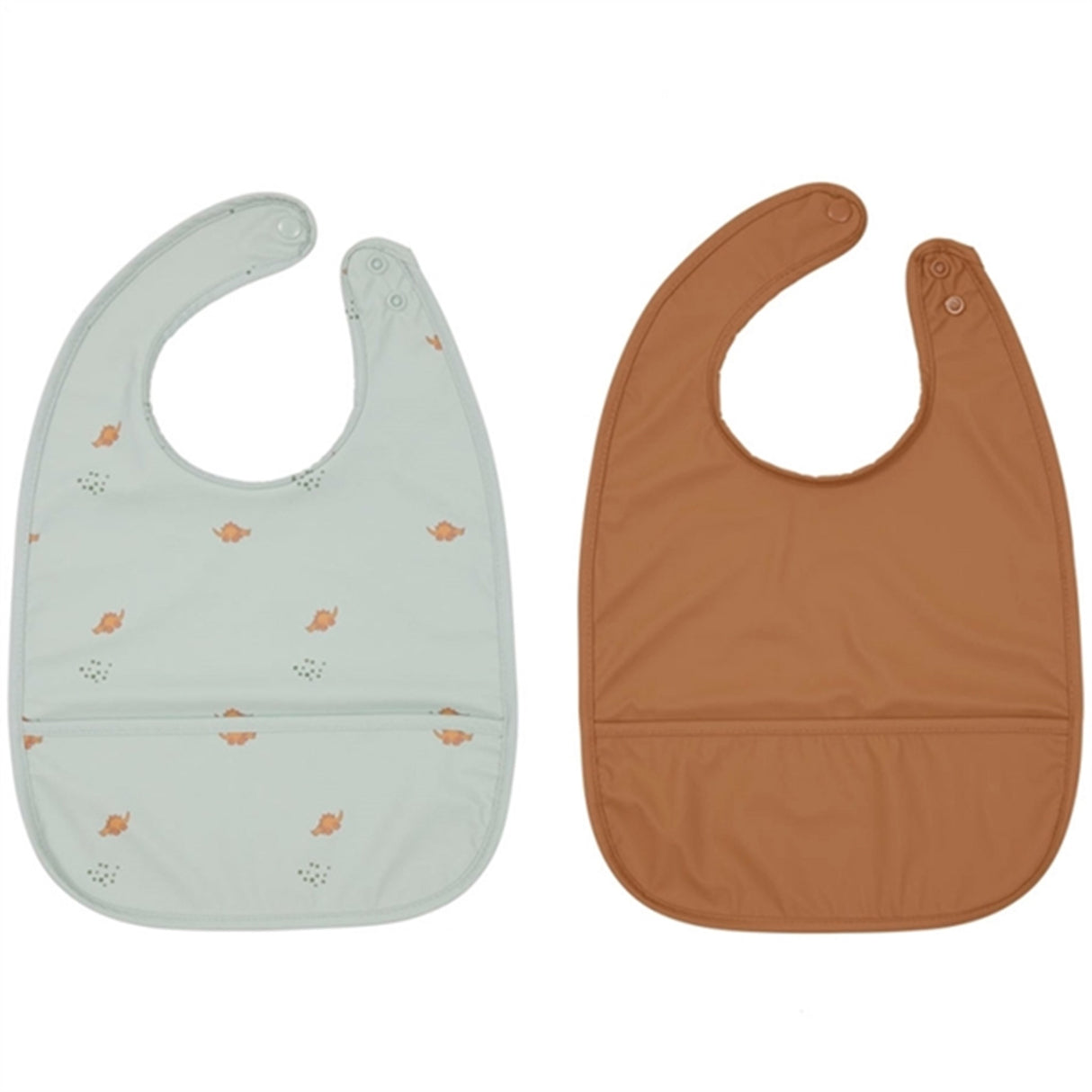 OYOY Bib Dino Dusty Green/Caramel