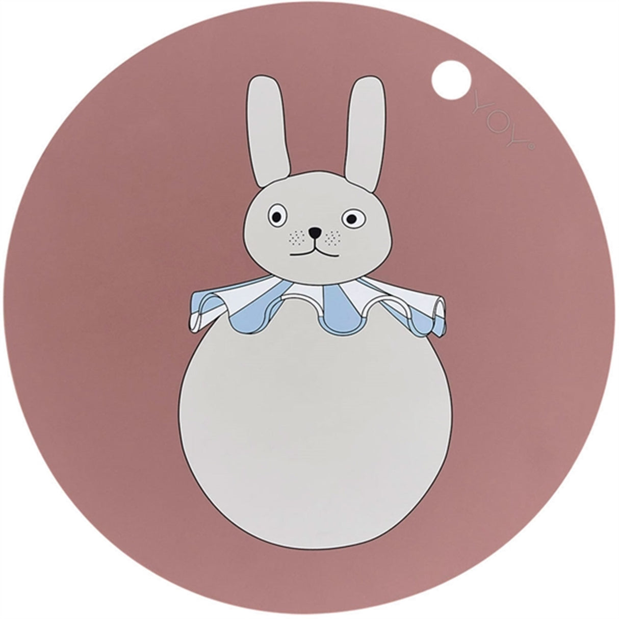 OYOY Placemat Rabbit Pompom Clay