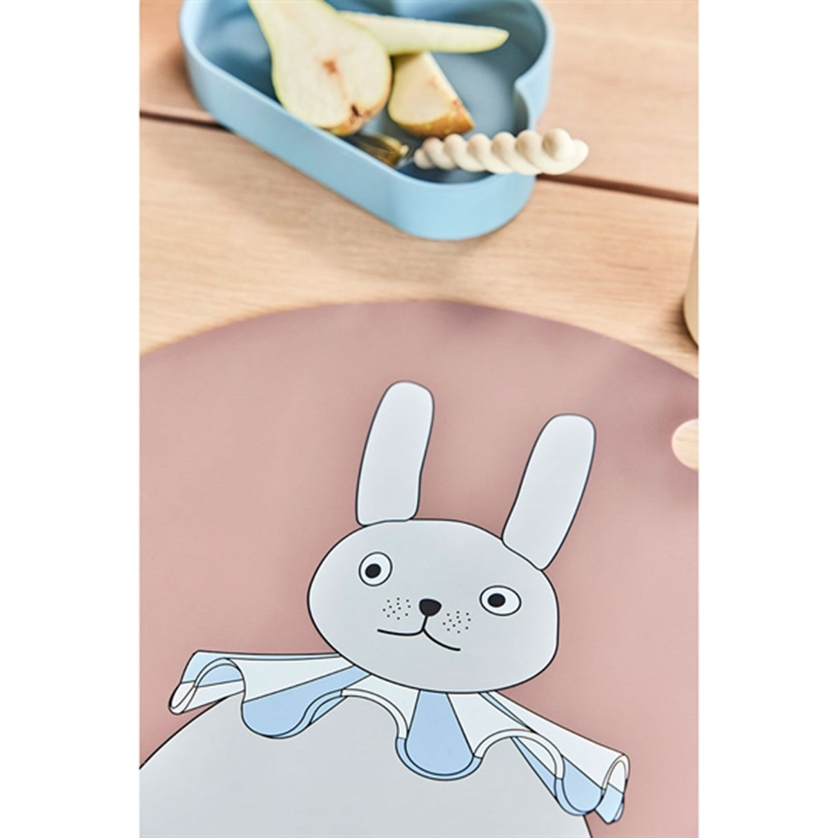 OYOY Placemat Rabbit Pompom Clay 3