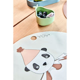 OYOY Placemat Panda Pompom Offwhite 3