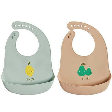 OYOY Yummy Silicone Bib 2-pack Minty / Camel