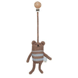 OYOY Bella Bear Pram Clip Brown Melange