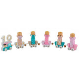 Magni Birthday Train Animals Pink/Blue