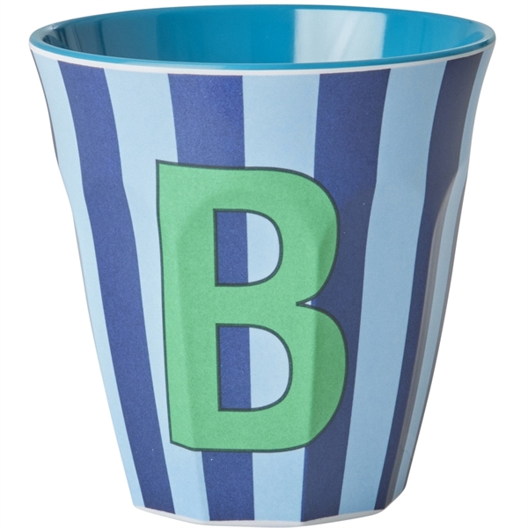 RICE Bluish Stripes Melamine Alphabet Cup 3