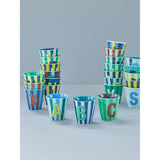 RICE Bluish Stripes Melamine Alphabet Cup 11