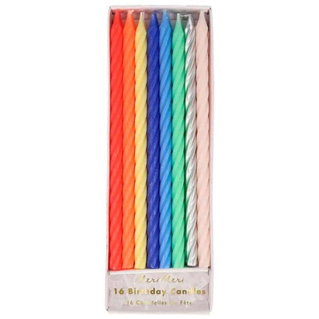 Meri Meri Twisted Birthday Candles Neon