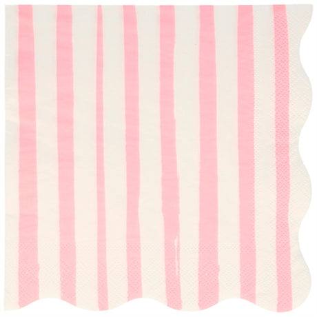 Meri Meri Stripe Pink Napkins Large