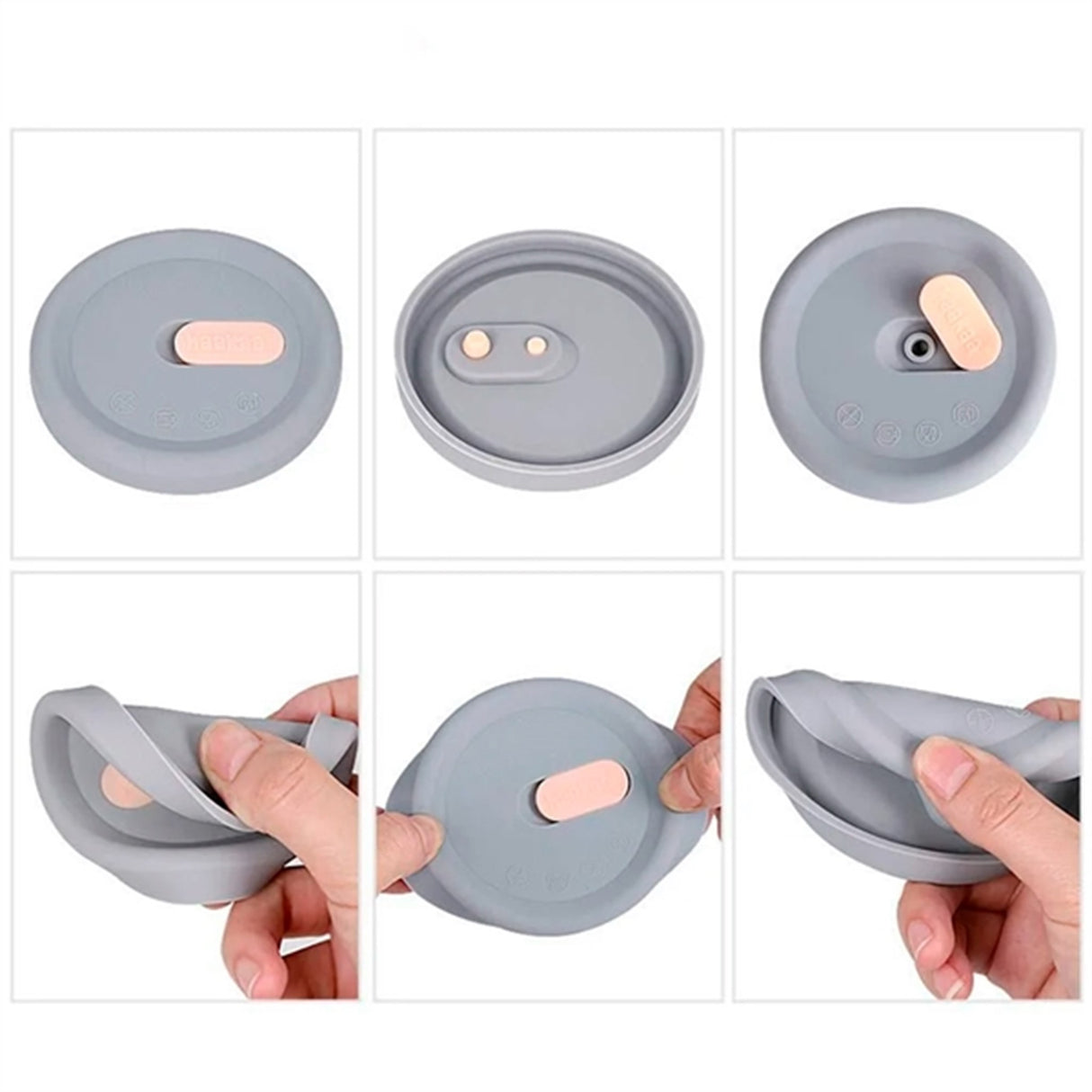 Haakaa Breast Pump Cap Grey 3