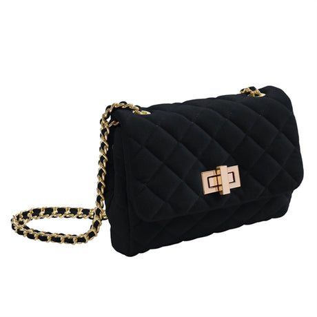 Milledeux Medium Velvet Bag Black