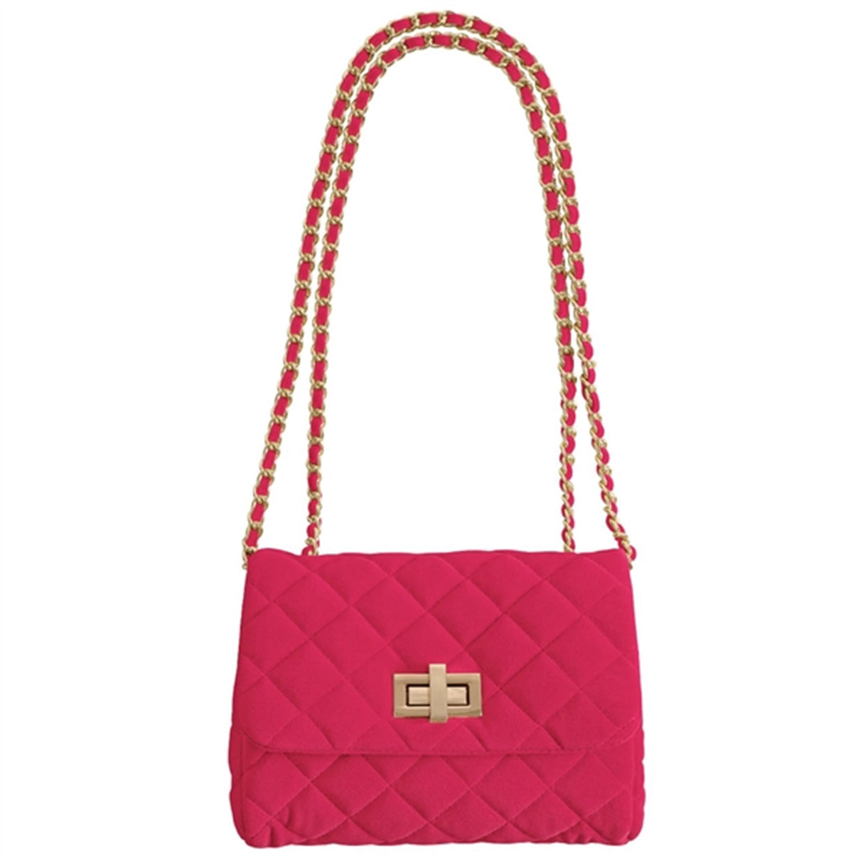 Milledeux Medium Velvet Bag Azalea Pink 3