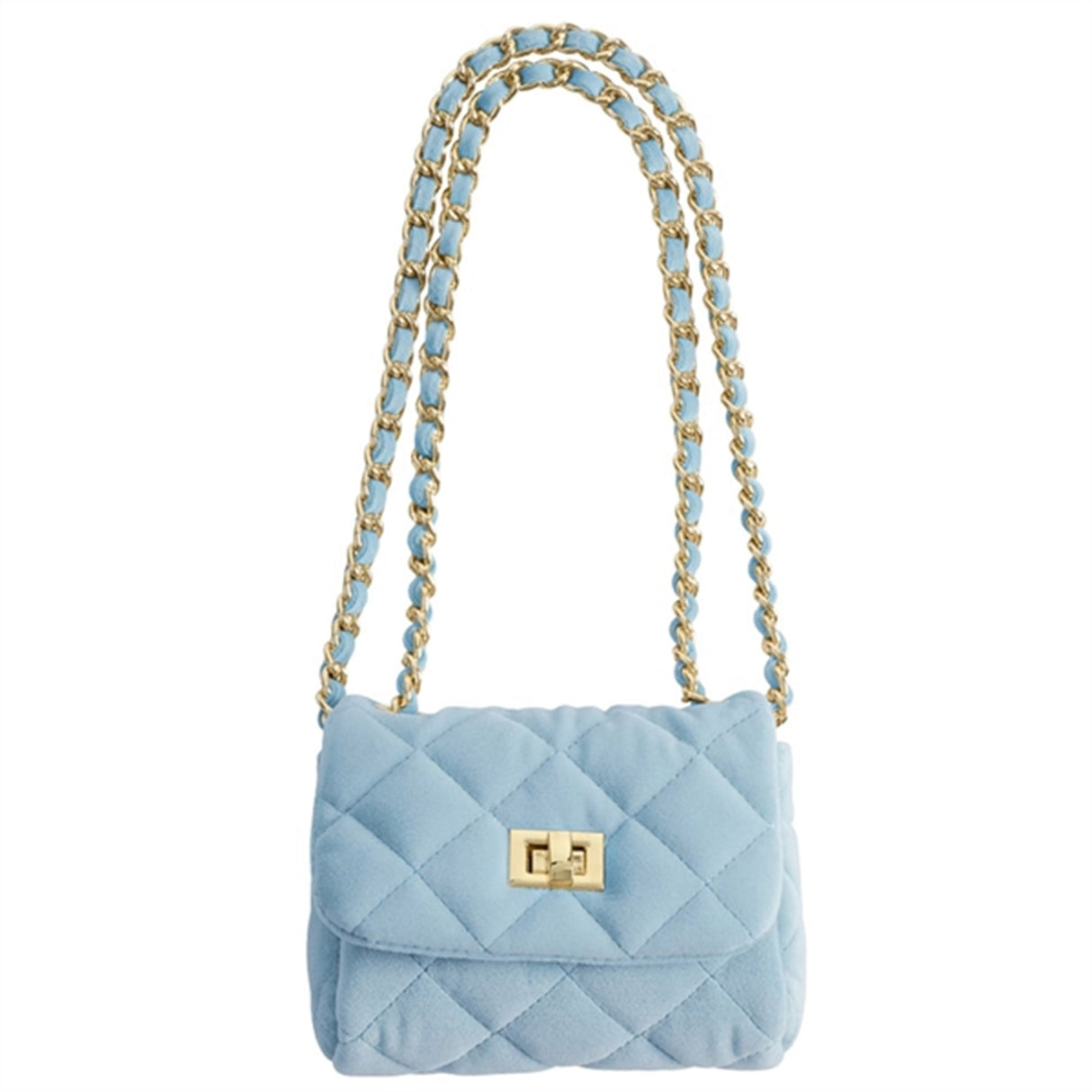 Milledeux Small Velvet Bag Light Blue 3