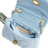 Milledeux Small Velvet Bag Light Blue 4