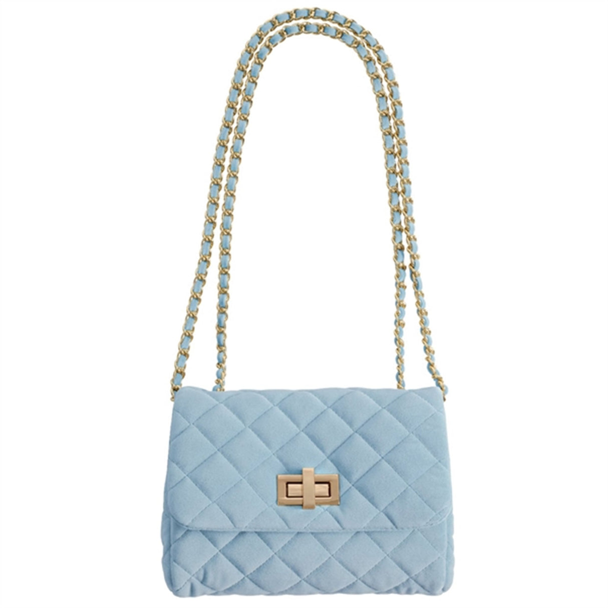 Milledeux Medium Velvet Bag Light Blue 3