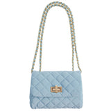 Milledeux Medium Velvet Bag Light Blue 3