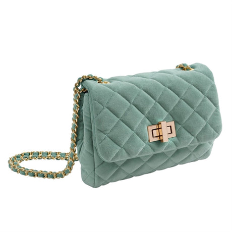 Milledeux Medium Velvet Bag Nile Blue