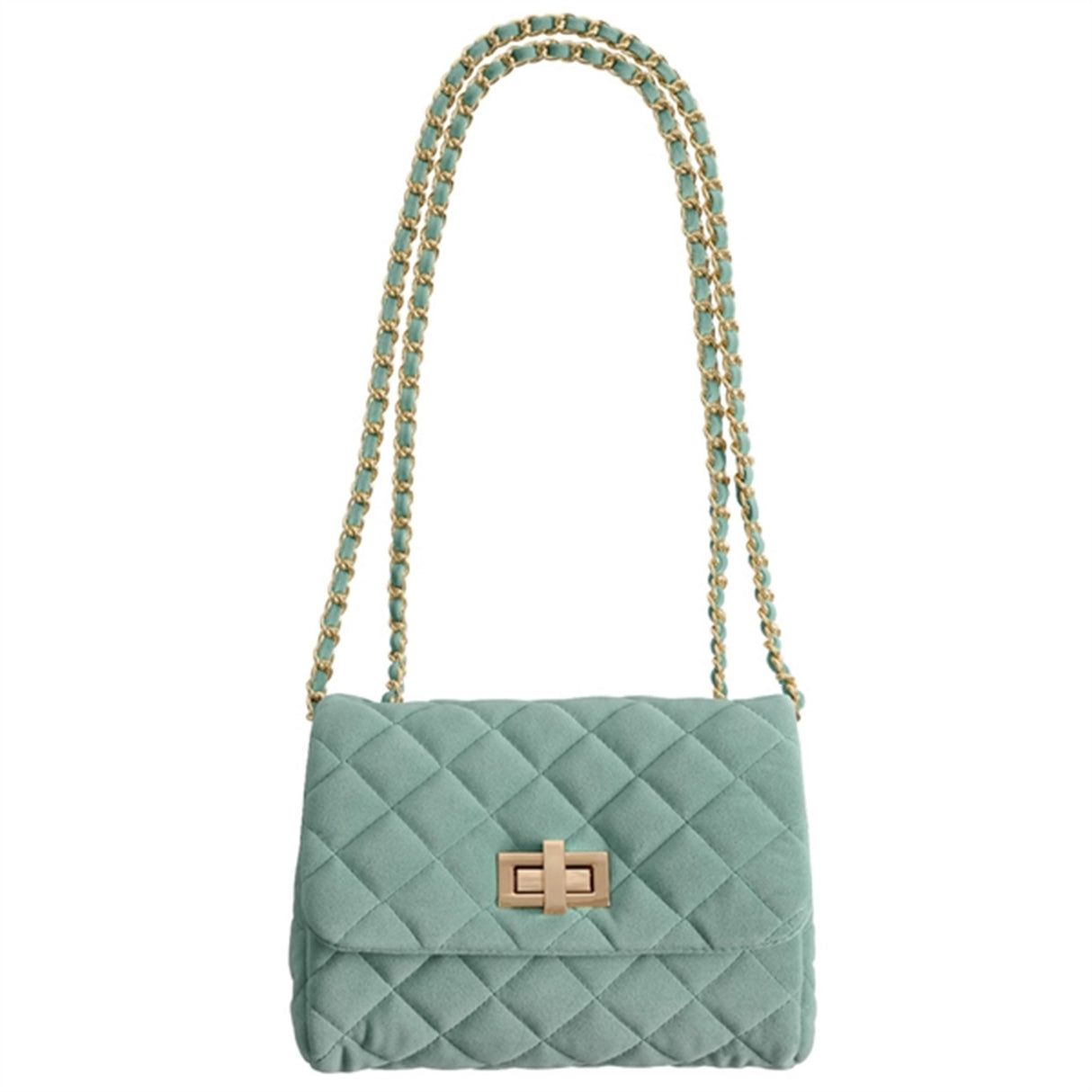 Milledeux Medium Velvet Bag Nile Blue 4