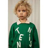 Mini Rodini Green Tennis Application Collar Sweatshirt 3