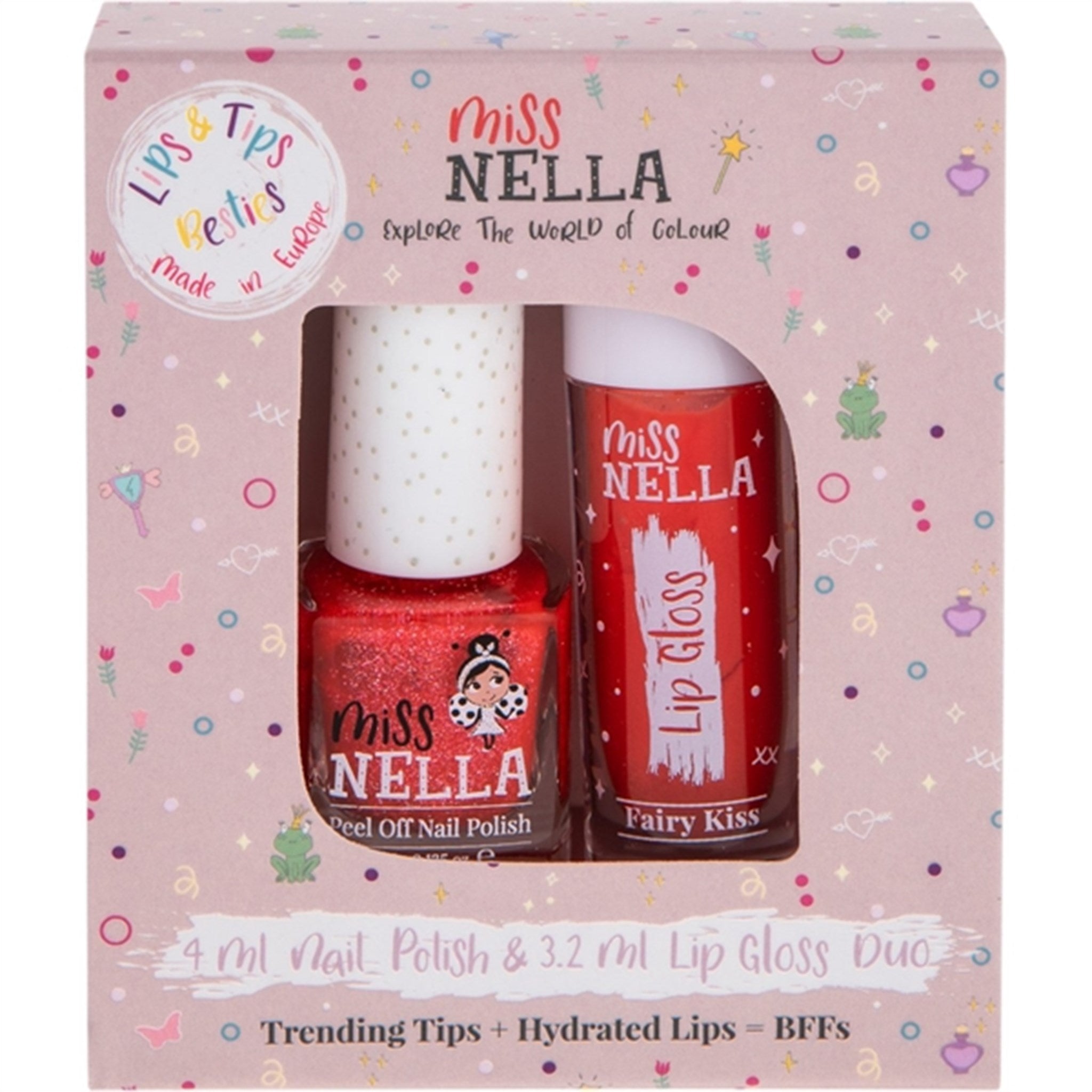 Miss Nella Lip Gloss Fairy Kiss + Nail Polish Croco-Dazzle