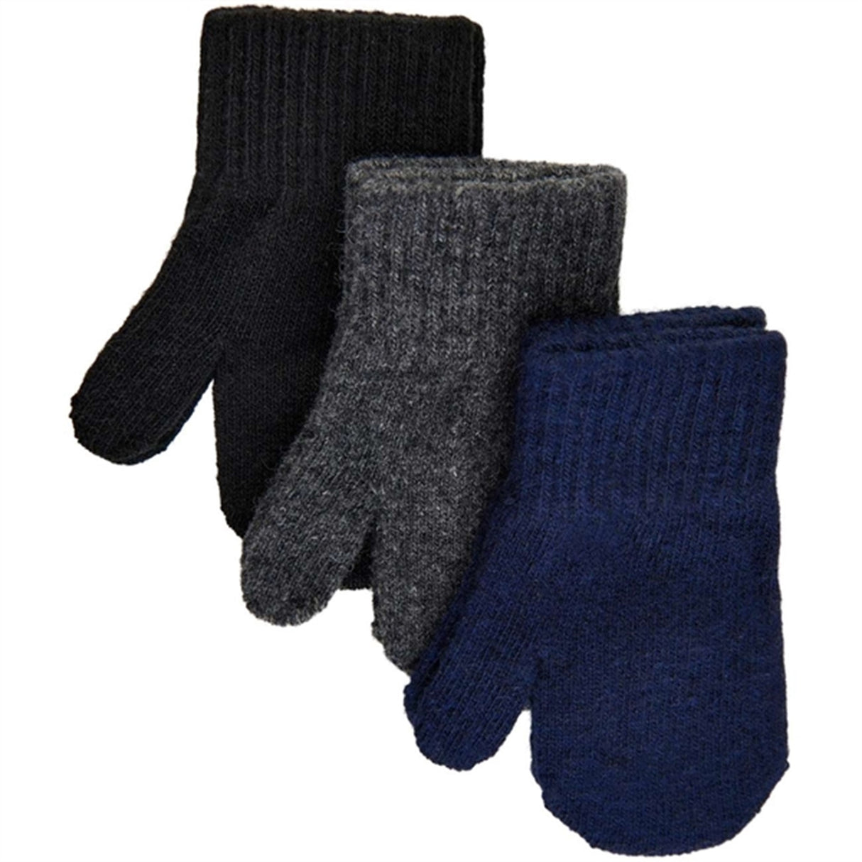 Mikk-Line Magic Mittens 3-Pack Bluenights Antrazite Black Pack