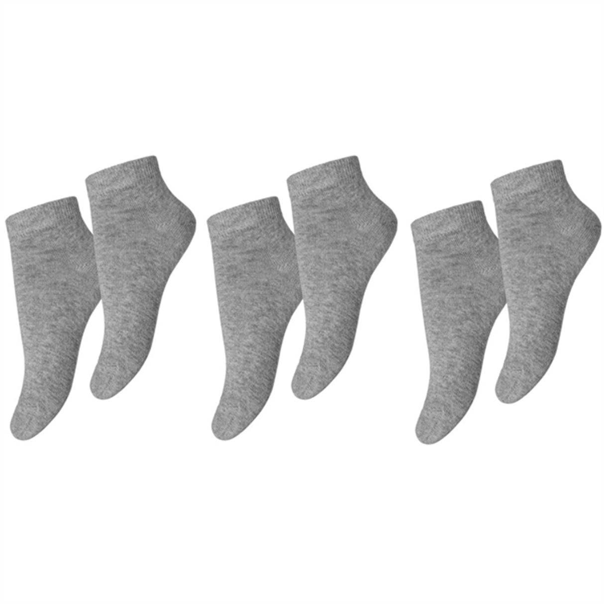 MP 99012 Plain Cotton Footie 491 Grey Mel 3-Pack