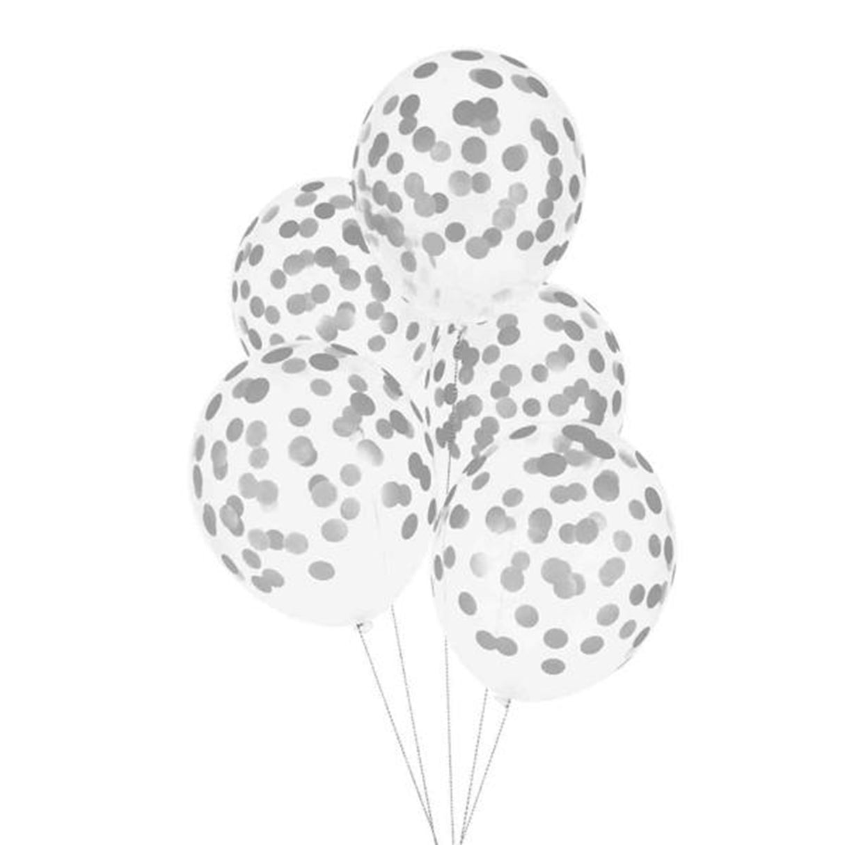 My Little Day Dot Silver Balloons 5 pcs