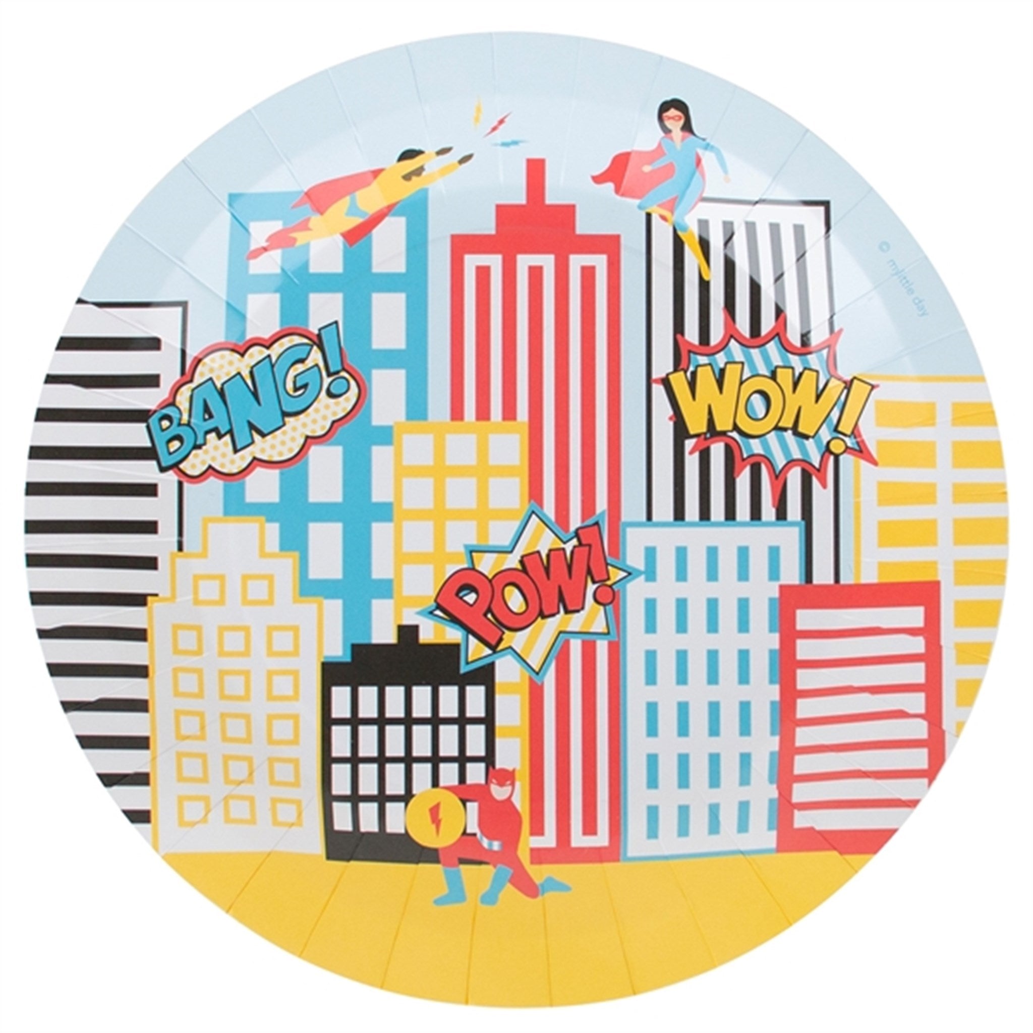 My Little Day Super Heroes Plates 8 pcs