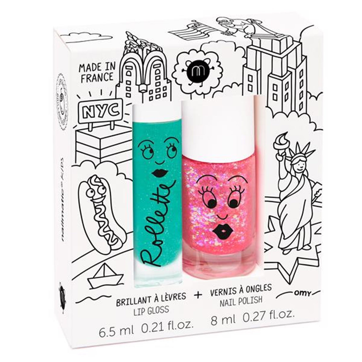 Nailmatic Nailpolish + Lipgloss Duopack New York Sissi/Coco