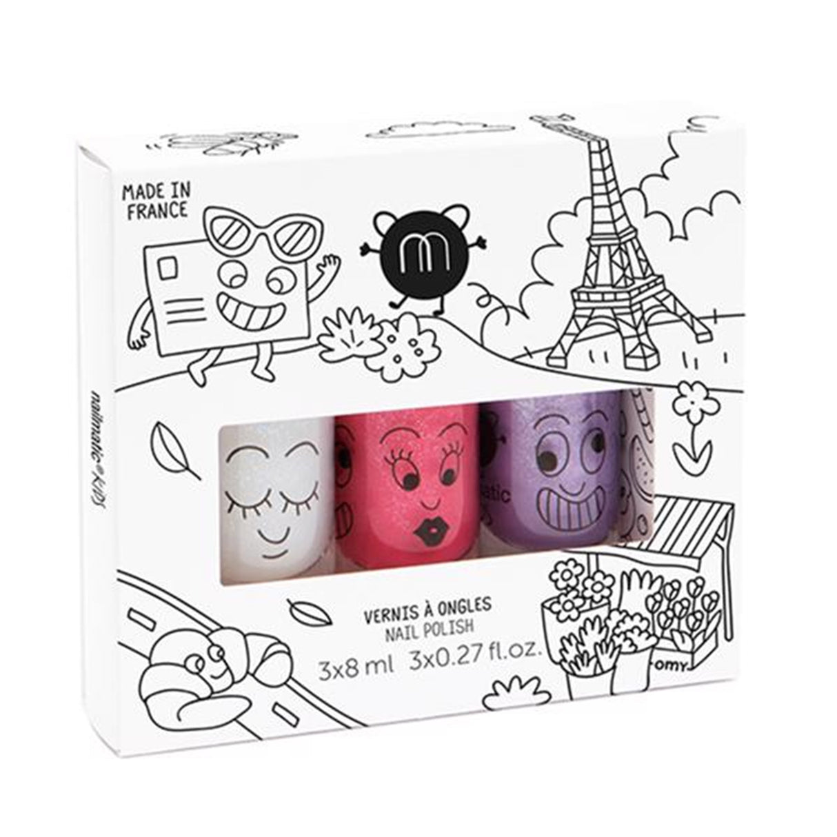 Nailmatic Nail Polish Water-based 3 Pack City Super/Kitty/Piglou