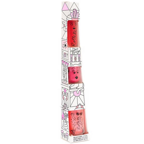 Nailmatic Nailpolish Vandbaseret + Lipgloss + Body Rollette Totem Sissi/Strawberry Body Rollette