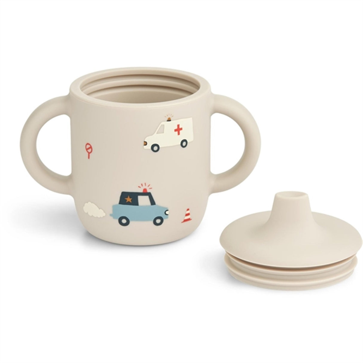 Liewood Neil Sippy Cup Emergency Vehicle/Sandy