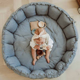 Play&Go 3-in-1 Play Mat Organic Bloom Dusty Blue 6