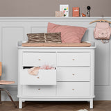 Oliver Furniture Wood Nursery Dresser w. 6 Draws White