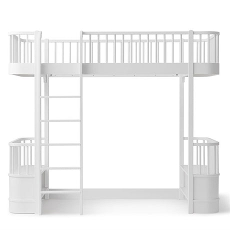 Oliver Furniture Wood Loft Bed w. Ladder White/Oak