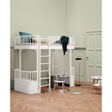 Oliver Furniture Wood Loft Bed w. Ladder White/Oak