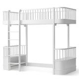 Oliver Furniture Wood Loft Bed w. Ladder White/Oak