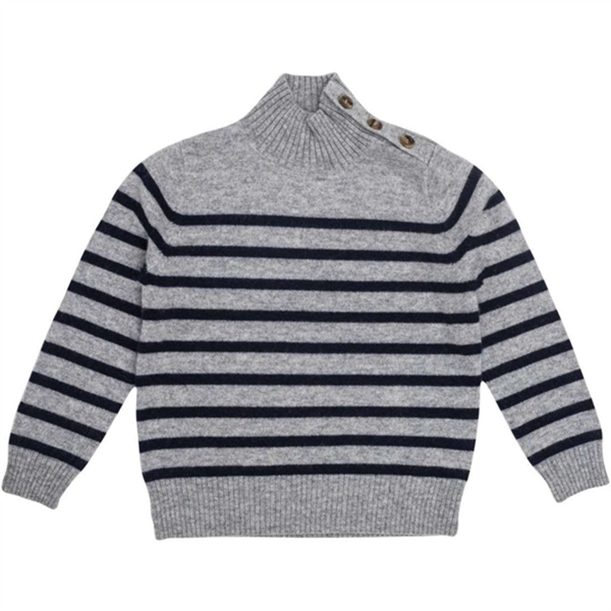 HOLMM Oxford Stripe Opal Cashmere Knit Pullover