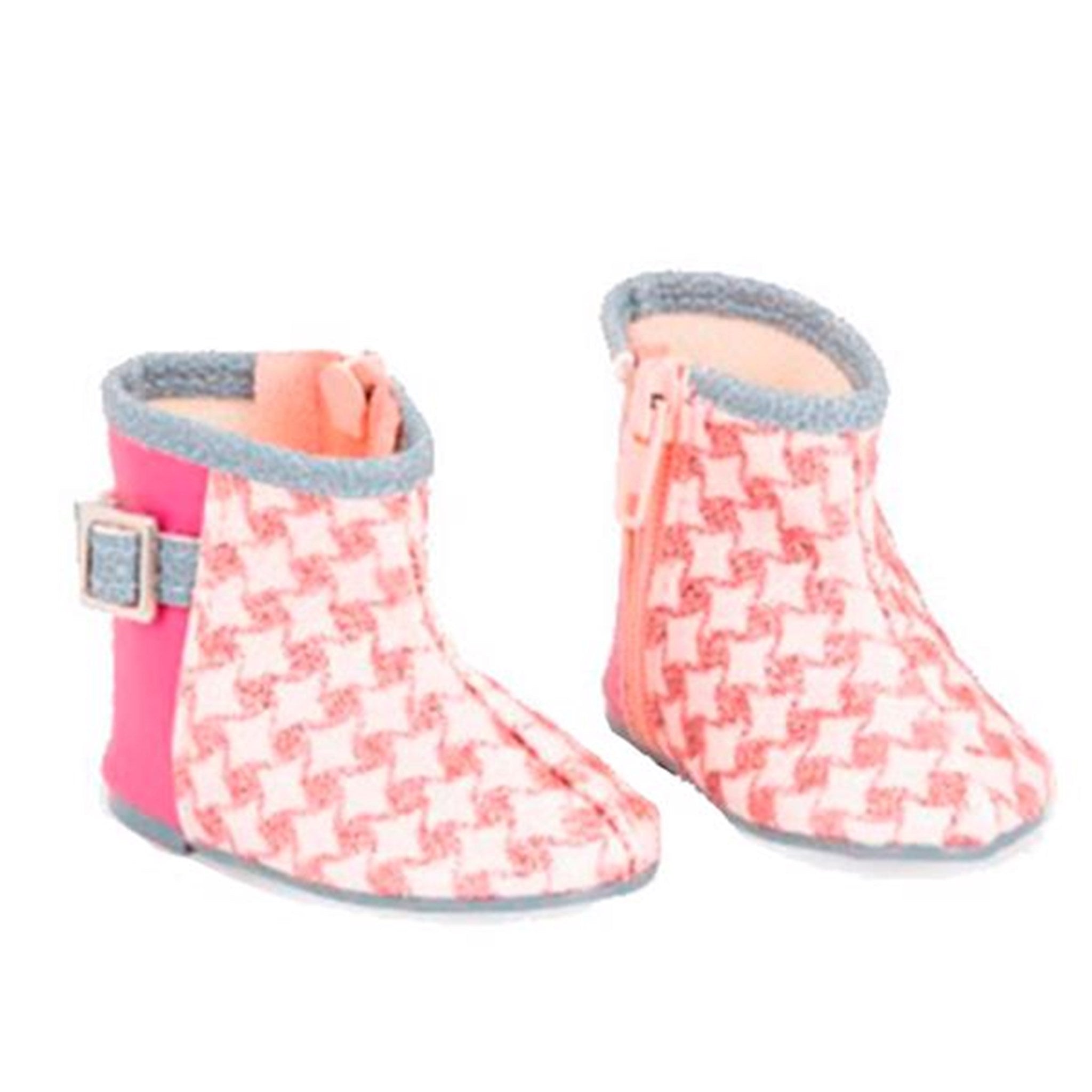 Our Generation Doll Shoes - Checked Boots Pink