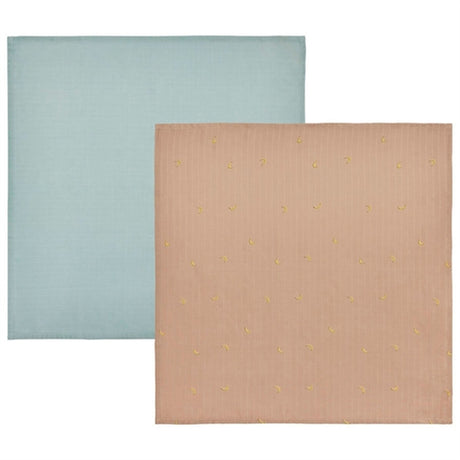 OYOY Muslin 2-pack Blue/Camel