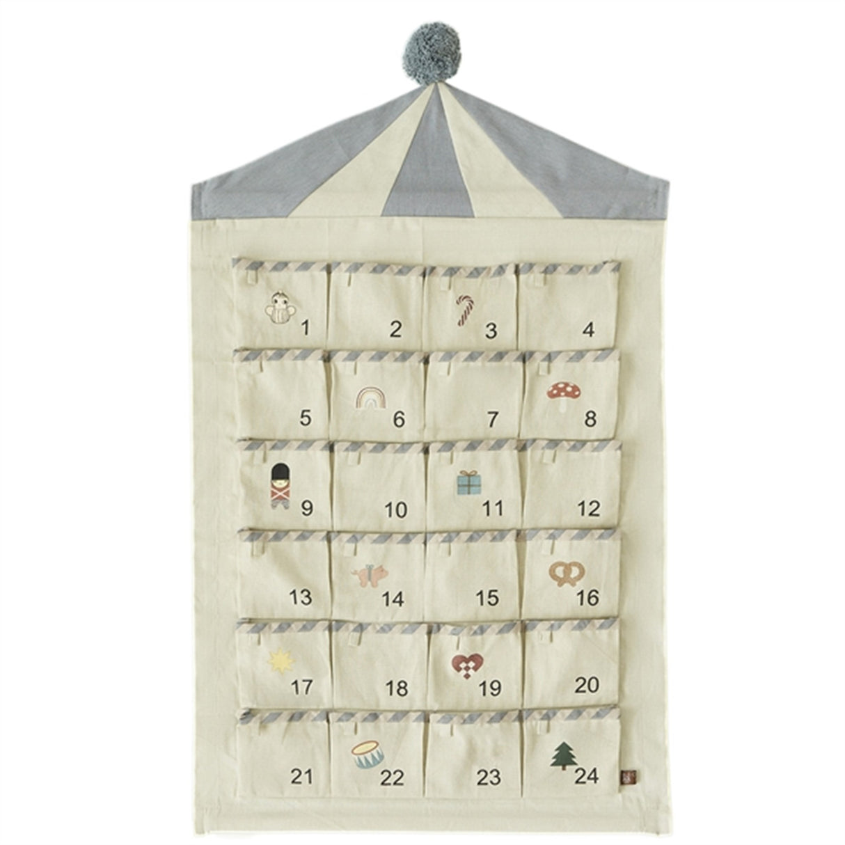 OYOY Christmas Calender Circus Beige/Blue