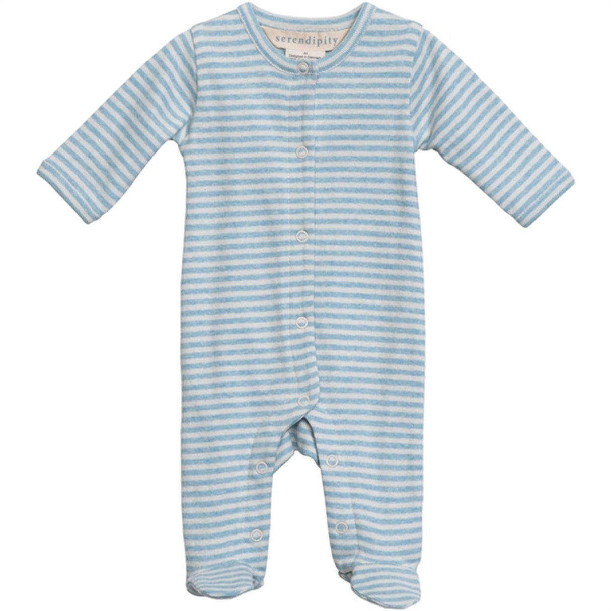 Serendipity Aqua/Ecru Newborn Rib Onesie